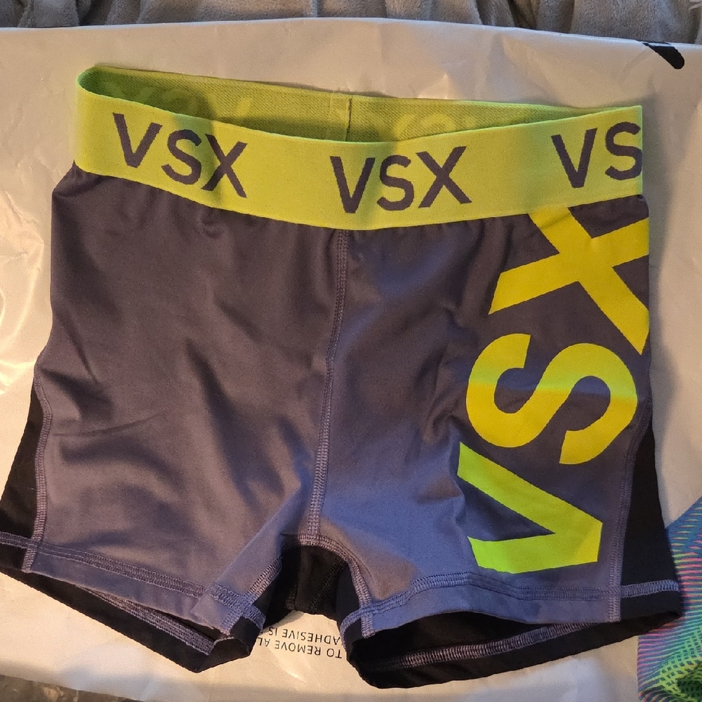 VSX Purple/black & Yellow Athletic Shorts S